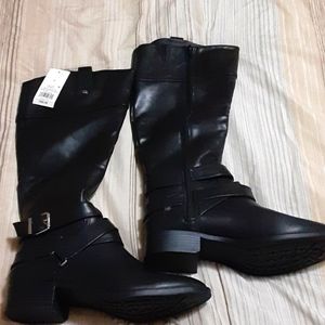 Merona Black Knee High Riding Boots